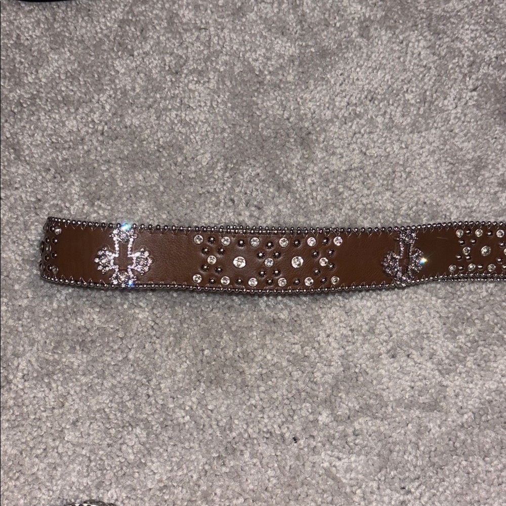 SHEIN Brown Belt with Silver Accents